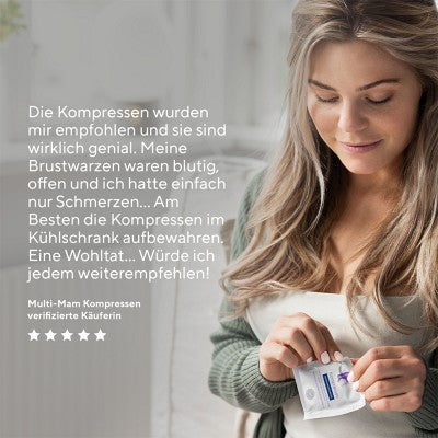 MULTI-MAM Kompressen - Intensive Pflege und Behandlung wunder und gereizter Brustwarzen.