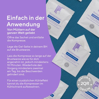 MULTI-MAM Kompressen - Intensive Pflege und Behandlung wunder und gereizter Brustwarzen.
