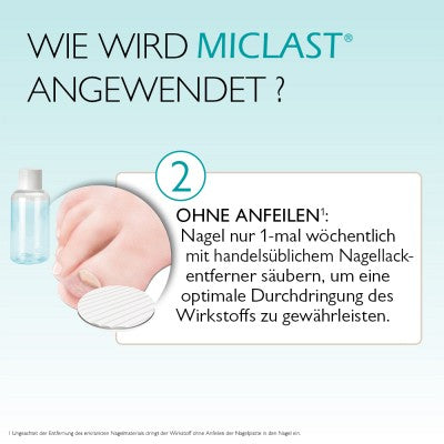 MICLAST® 80 mg/g wirkstoffhaltiger Nagellack - gegen Pilze und Bakterien