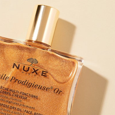NUXE Huile Prodigieuse OR Pflegeöl mit Schimmer-Effekt für Gesicht, Körper und Haar