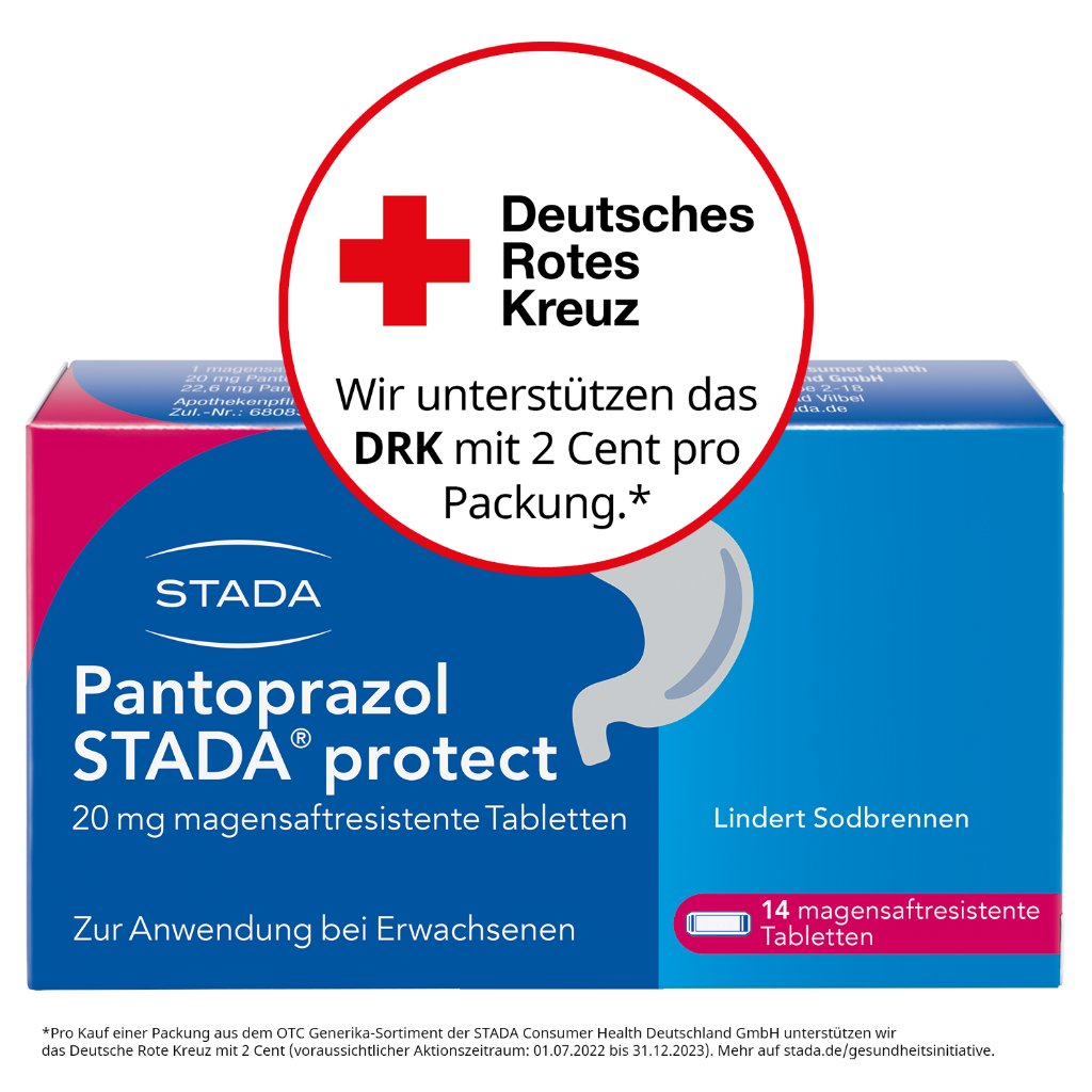 Pantoprazol STADA® protect 20 mg magensaftresistente Tabletten lindert Sodbrennen