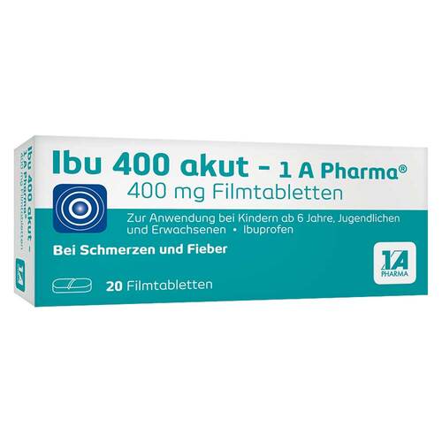 IBU 400 akut 1A Pharma Filmtabletten - zur Behandlung von Entzündungen, Schmerzen und Fieber