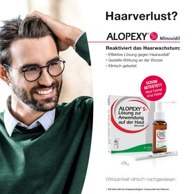 ALOPEXY® 5 % Haarwachstum reaktivierende Lösung - 3X60 ml