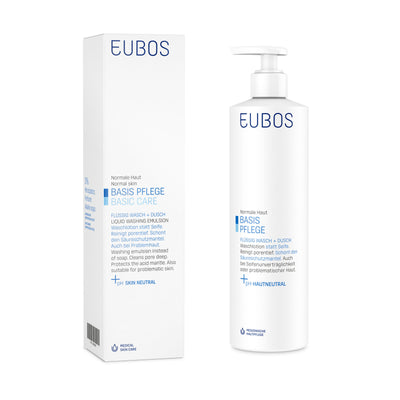 EUBOS BASIC CARE LIQUID WASH + SHOWER WITH DOSE DISPENSER - 400ml
