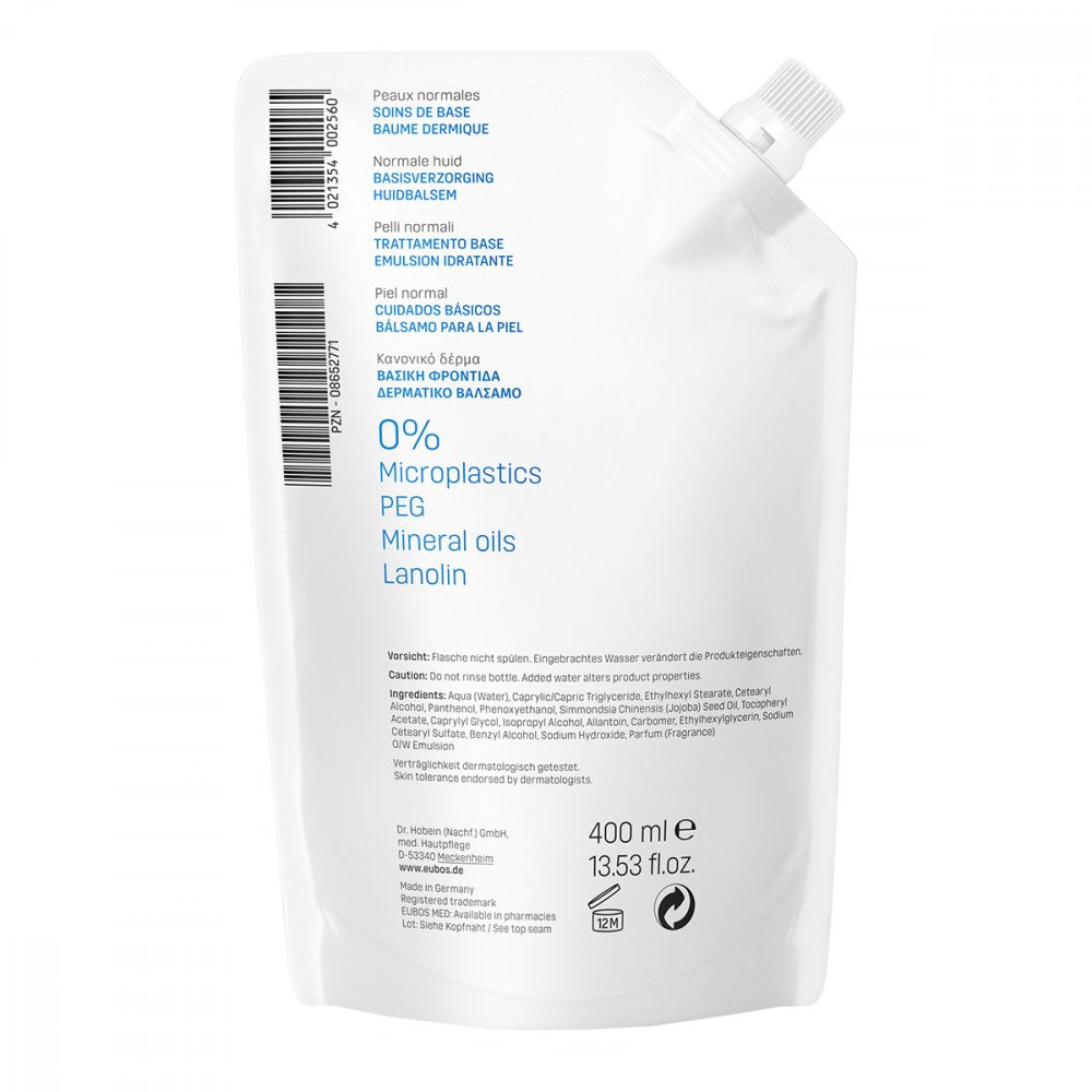 EUBOS BASIS PFLEGE HAUTBALSAM NACHFÜLLBEUTEL - 400ml