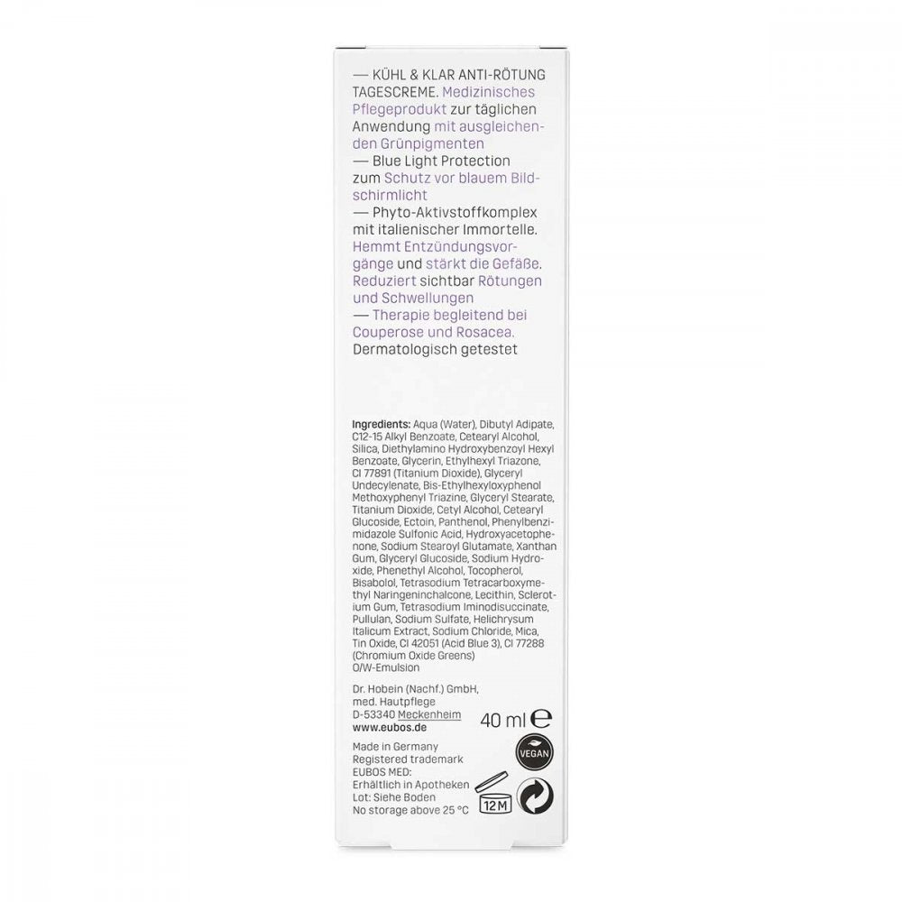 EUBOS KÜHL & KLAR ANTI-RÖTUNG TAGESCREME LSF 20 - 40ml