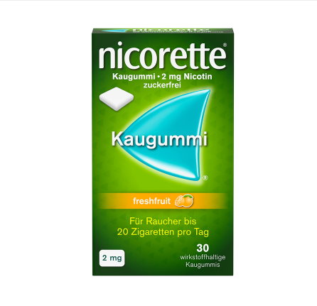 nicorette 2 mg freshfruit Kaugummi