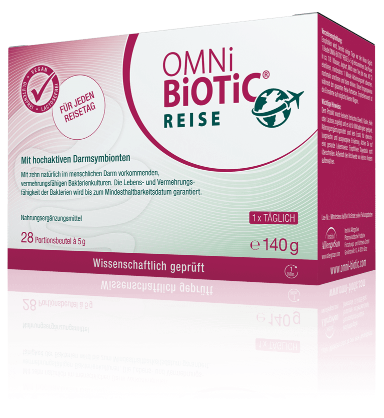 OMNi-BiOTiC® REISE - Unterstützen Sie Ihre Verdauung auch unterwegs mit speziellen Reiseprobiotika