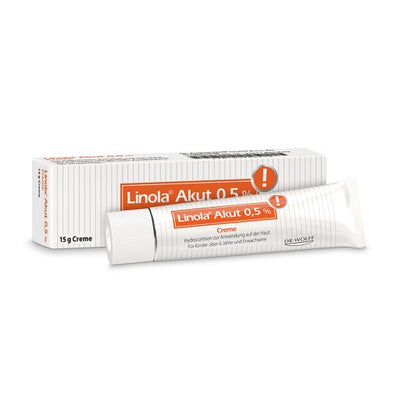 Linola Akut 0,5%: Hydrocortison Creme bei leicht entzündeter Haut, Mückenstichen oder Sonnenbrand