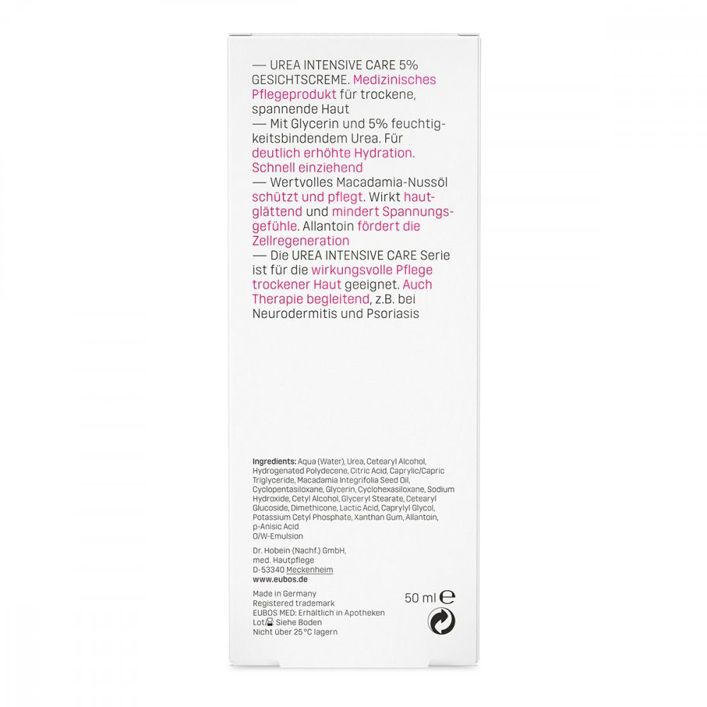 EUBOS UREA INTENSIVE CARE 5% UREA GESICHTSCREME - 50ml