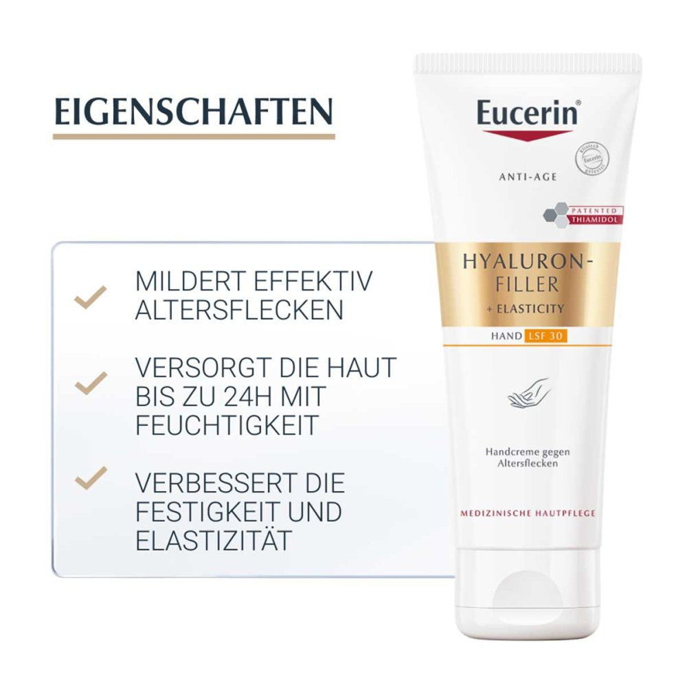 Eucerin HYALURON-FILLER+ELASTICITY Handcreme gegen Altersflecken - 75ml